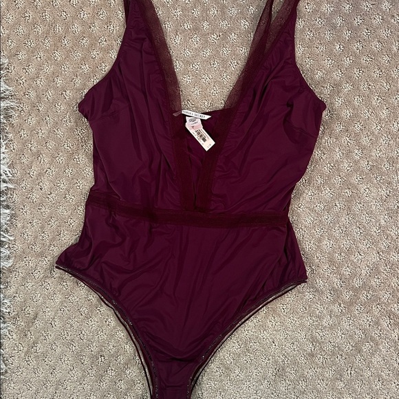 Victoria's Secret Other - Victoria's Secret Wine V-Neck Bodysuit